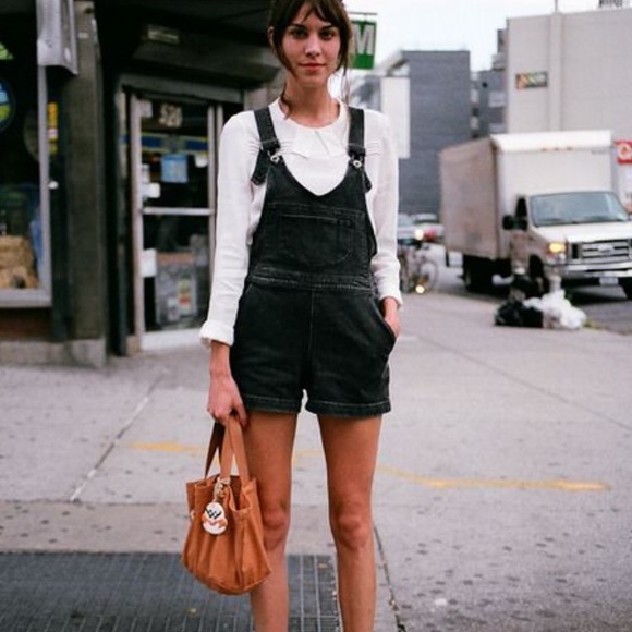Madewell Denim - Madewell x Alexa Chung Black Denim Overalls 6J18